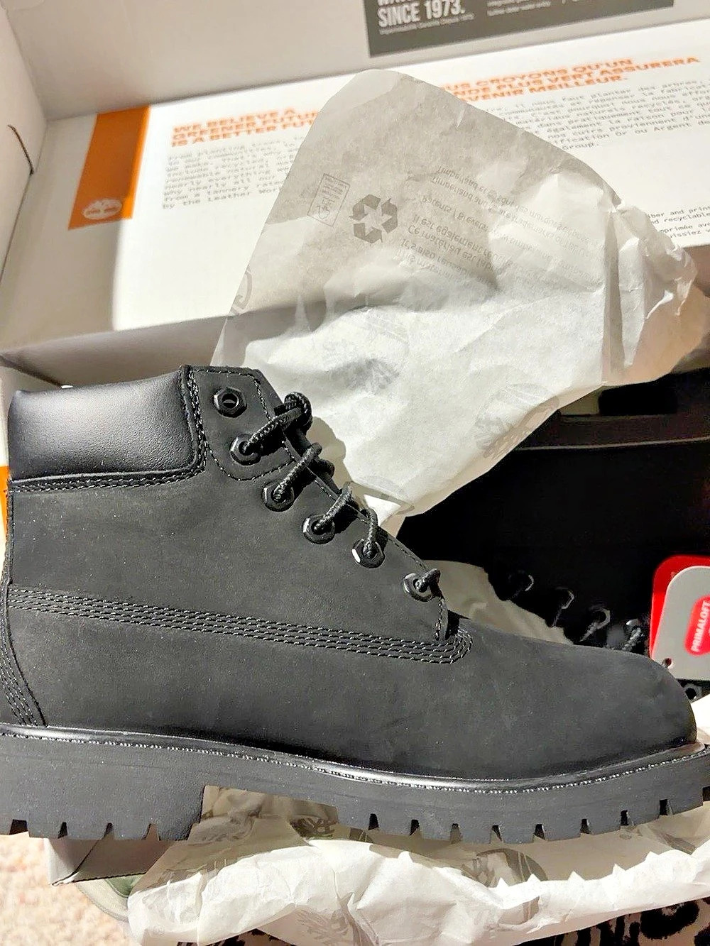 Timberland Preschool Premium 6-Inch Waterproof Boot Black